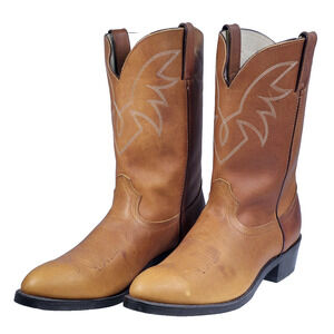 Durango Oiled Peanut Brown Leather Cowboy Western Boots Mens 11" Size 12 D TR762